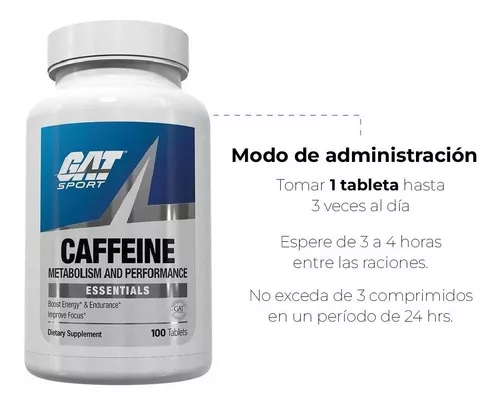 Cafeína de 100 pastillas GAT - Imagen 2